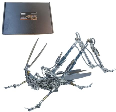 Rxbycxshi 3D Metall Puzzle Heuschrecke Modellbausatz für Erwachsene, Steampunk Insekt Metall Modell, 2024 Adventskalender Kreative Dekoration Geschenk Ornamente - 600 Teile