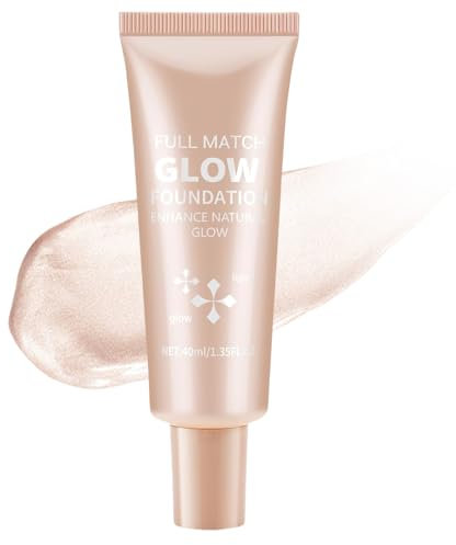 3 in 1 Foundation,Concealer And Primer in One， Waterproof Dewy Liquid Foundation with Shimmer – Luminous Silk Makeup for A Natural, Radiant Glow
