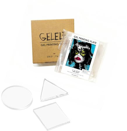 GELELF Gel-Druckplatte der neuen Generation, verbesserte Formel, Druckplatte für Geldruckkunst, Gel-Monoprinting-Set, Druckherstellung, kein Altern und Blasenbildung (CTS 7,6 cm | 7,6 cm)