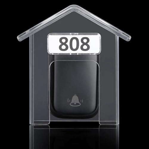 Generisch Copertura per campanello | Targhetta a forma di casa | Copertura protettiva resistente alle intemperie | Protezione antipioggia universale per campanello, serrature della porta all'aperto