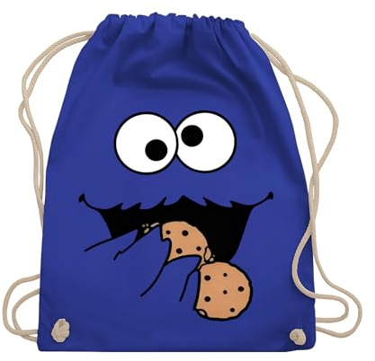RAOPNHS Krümelmonster Rucksack, Fasching-Kostüm Accessoire, Krümelmonster Tasche für Fasching-Fans, 21 x 23 x 15 cm