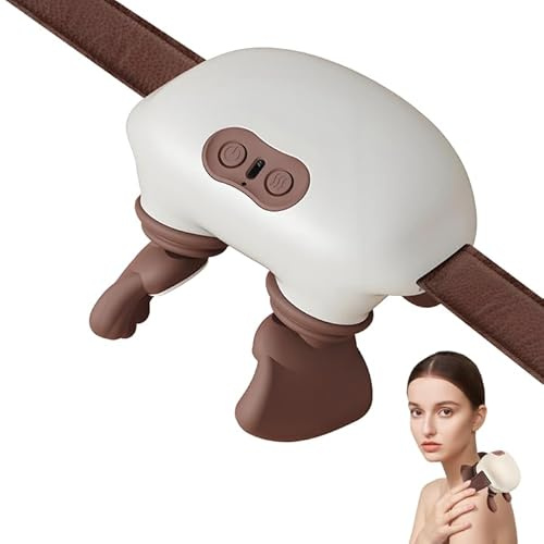 360° MassagegeräT Nacken, 3-Stufen-Massage & 2-Stufen-WäRmeanwendung, Simulierte Komfortable Handmassage, MassagegeräT Meister FüR Nacken, 5d NackenmassagegeräT, FüR Damen Herren