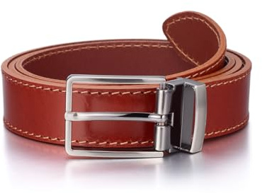 COTIDI Cintura in pelle di vacchetta 3 cm di larghezza Realizzata in Italia regolabile, 120 cm / 48