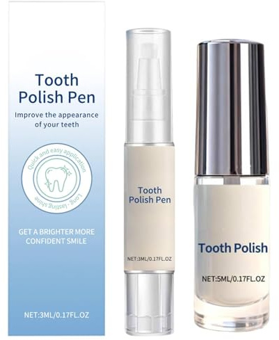 2 Stück Tooth Polish, Zahnpolitur und Zahnaufhellung Stift, Zahnlack Weiß, Sofort Aufhellender Zahnlack für Zähne Aufhellen, Tragbare und Langanhaltende Zahnpoliturs (Mix Set)