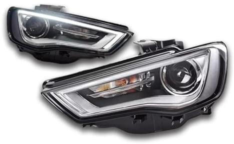 bcumst Faro Delantero Coche Para A3 2013-2016 Luz De Coche Faro LED Proyector Lámpara De Cabeza Luz De Circulación Diurna Faro Principal Montaje