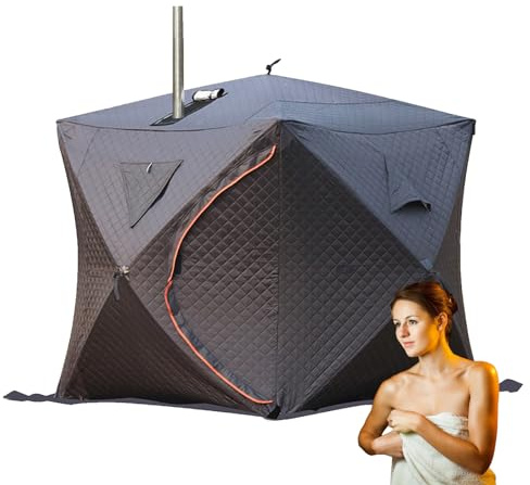 Bärbart bastustält – 180 x 180 x 210 cm inomhus- och utomhusbastulåda för hemmabruk