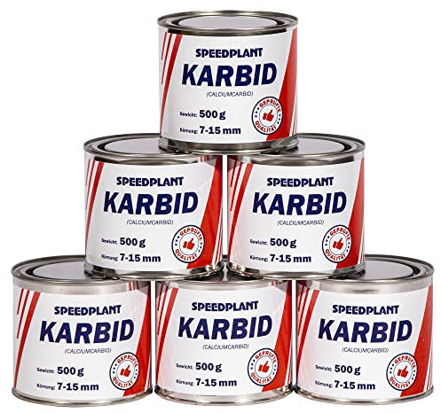 Karbid 3 kg (6x 500g) - Carbid Kabit Kabitt karbitt Karbit Karbid kleine Körnung 7-15mm - 6 Dosen