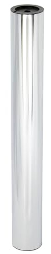 WAGNER Möbelbein/Tischbein/Möbelfuß/Systemrohr TENO - Ø 50 x 402 mm, individuell mit TENO System und QuickClick kombinierbar, Stahl verchromt, Tragkraft 50 kg - 12904501
