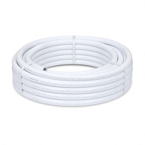 LavaTap 22mm x 25m PEX Barrier Pipe Coil White - WRAS Approved Plastic Plumbing PEX for Hot and Cold Water Heating Systems Push Fit Compatible Copper Pipe Alternative