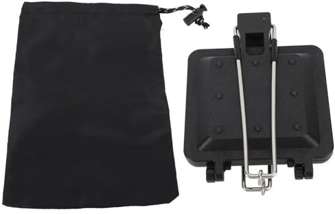 Tnfeeon Hot Sandwich Maker, Antihaftbeschichtete, Gegrillte Panini-Maker-Pfanne mit Griff, Camping-Sandwich-Toaster für den Herd, Aluminium-Flip-Pfanne für Toast, Waffeln, Frühstück