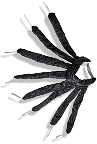 dijiusidy Tête-monté Doux Cheveux Bigoudi Bandeau Rouleaux Coton Curling Bâton Flexible Naturel Tige Mince Moyen Cheveux DIY Outil, Noir
