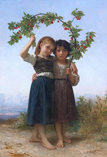 IPLUPJDY Bilder Moderne Abstrakte Leinwand Kunst Bilder Druck Wandgemälde Italienisches Tamburin von William Adolphe Bouguereau für Heimdekoration60x90cm