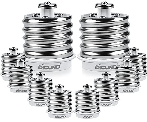 DiCUNO E40 à E27 Convertisseur de sockets Adaptateur de 10 prises Adaptateur de base de lampe de haute qualité pour ampoules LED, incandescence et CFL