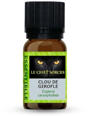 Le Chat Sorcier - Huile Essentielle Clou de Girofle 10ml 100% Pure (Eugenia Caryophyllata)