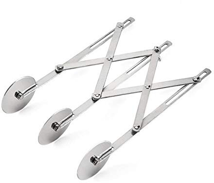 HEHELEBANG Wheel Flexible Stainless Steel Pizza Cutter Knife Pizza Roller Pastry Crimper Knife Dough Pastry Tools Baking Accessories,3 Wheel