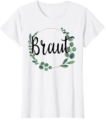 Braut Bride to be Blumen Grün Vintage JGA Verlobung Geschenk T-Shirt