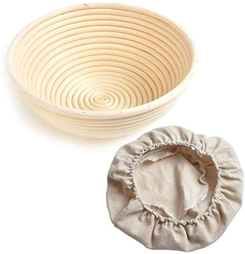 Cesta de ratán ovalada y redonda hecha a mano de Welinks, hecha a mano, para masa de banneton a prueba de pan, cestas de fermentación, herramientas de cocina, 18 x 9cm