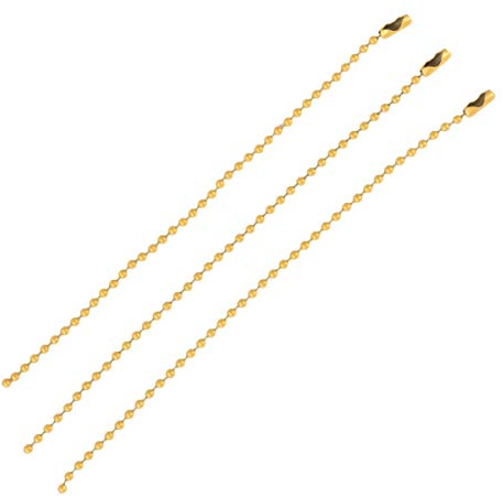 EXCEART Perlenkette 50 Stücke Kugelkette Halskette Edelstahl Kette Perlenkette Verlängerung Gliederkette für Schmuck Herstellung Anhänger DIY 150 x 2,4 mm (Golden) Kettenverbinder