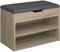TecTake® Zapatero Madera con Cojín Extraíble, Estanteria Zapatero Ajustable, Mueble Zapatero Entrada Recibidor, Organizador Zapatos, Banco Madera para Guardar Zapatos - Madera Clara, Roble Sonoma
