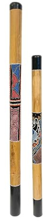 Bamboo Didgeridoo Handpainted Dot Design Handmade Musical Instrument Aboriginal Australian - 125 cm