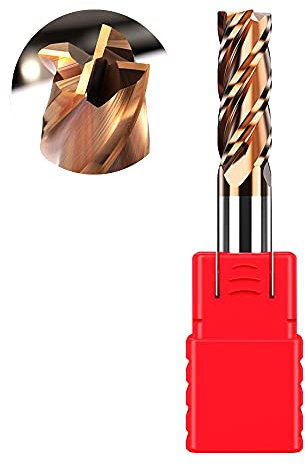 ASNOMY VHM Fräser Schaftfräser Hartmetal, AlTiN beschichtet 55 HRC 4 Schneiden, bohren, fräsen, schlichten, eintauchen, CNC, Wolframkarbid (8mm)