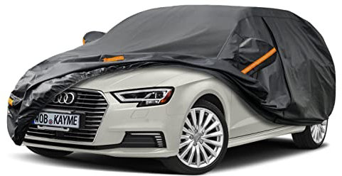 Kayme Autoabdeckung Wasserdicht Atmungsaktiv Passend für 1996-2024 Audi A3 Sportback, Vollgarage Autoplane für Regen Sonne Staub Schutz, Faltgarage Abdeckung Auto Abdeckplane(3-7 Tage liefern)
