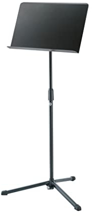 K&M 11922 Pupitre d'orchestre Noir - Pupitre à musique extensible en continu jusqu'à 125 cm - avec trépied et plaque métallique