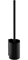 emco Aura WC Bürstengarnitur zum Kleben I Toilettenbürste aus Aluminium ohne Bohren I hochwertige WC Bürste zur Wandmontage in schwarz matt