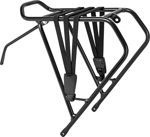 PUKY Alu-Gepäckträger Set 20 Schwarz | Für Modell LS-PRO 20 | Stoßfeste Pulverbeschichtung | Max. Zuladung 15 kg | Alu-Befestigungsstrebe | Leichtes und Robustes Kinderfahrrad Zubehör