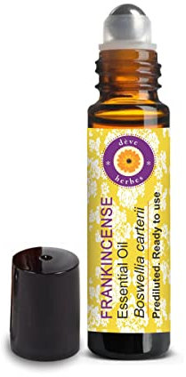Deve Herbes Frankincense Essential Oil (Boswellia carterii) Pre Diluted Ready to Use Roll-on Blend for Aromatherapy and Topical Skin Application for Kids and Adults 10ml (0.33 oz)