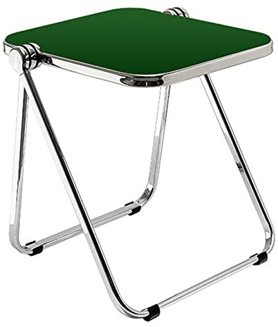 Klappbarer transparenter Beistelltisch, Tabletttisch aus Acryl, moderner Zeitschriftenständer, Couchtisch für kleine Räume, Wohnzimmer, Büro,Grün