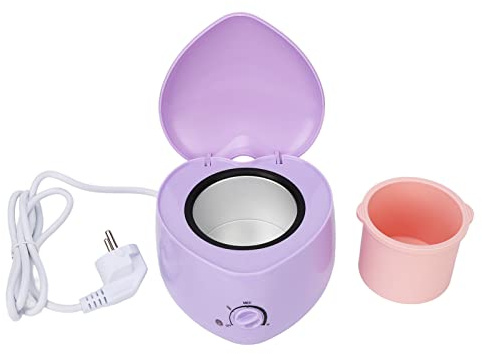 Wachserwärmungsmaschine, Mini-Mehrzweck-Wachserhitzer Zur Haarentfernung, Wachsschmelzwärmermaschine für Den Salon zu Hause, Herzförmiger Silikon-Innentopf, Leicht zu Reinigendes(#1)