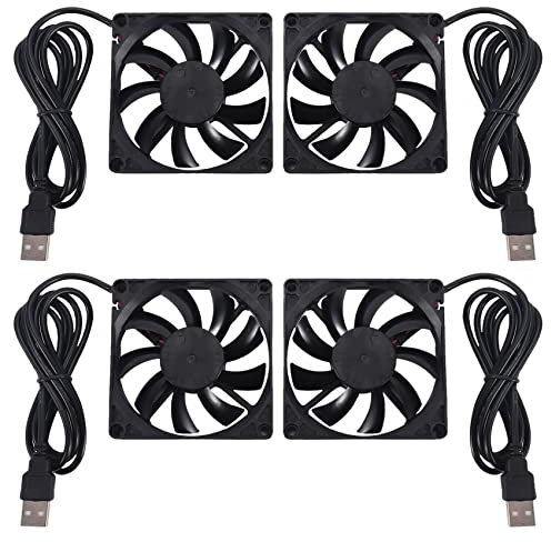 Speesy Ventilador USB de 80 mm 5 V 80 mm 8 8015 Ventilador de refrigeración Cepillos para Router PC PC Ventilador de refrigeración 4 piezas