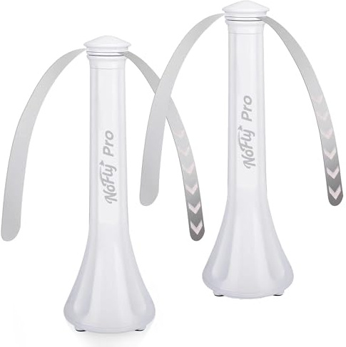 Fly Fans for Tables, Outdoor Fly Repellent Fna (White, 2 Pack)
