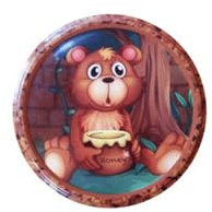 10 X JAM JAR CAP LIDS TWIST OFF/ 82mm. IDEAL FOR ANY TYPE OF PRESERVES,HONEY,JAM,MARMALADE,CHYTNEYS,THE LIDS ARE ACID PROOF, (Cartoon Bear 1)