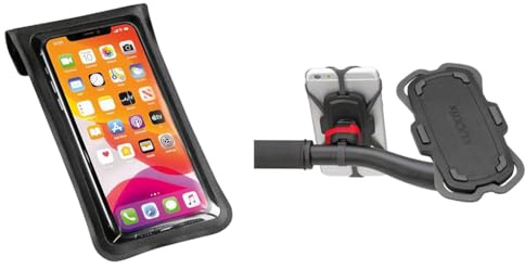 KlickFix Unisex-Adult Phonebag Light M Textiltasche für Smartphones, Schwarz, M & Unisex – Erwachsene Quad Mini Phonepad, schwarz, Einheitsgröße