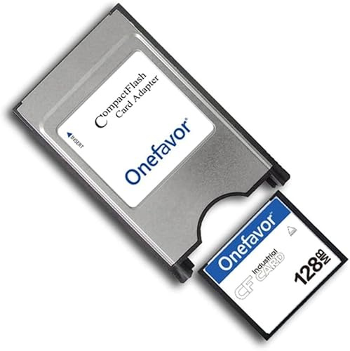 CompactFlash PC Card Adapter, PCMCIA Memory Card Reader CompactFlash to PC Card Reader Plug and Play Adapter (With CF 128M card)