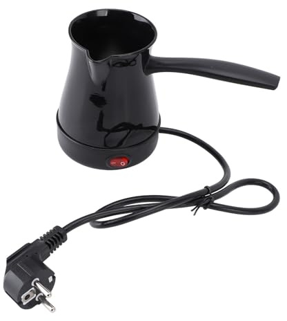 Bouilloire à café électrique Turque, Cafetière Grecque et Turque de 300 Ml, Bouilloire Plus Chaude, Rapide et Maintient L'eau Bouillante pour le café Arabe, le thé et les (BLACK)