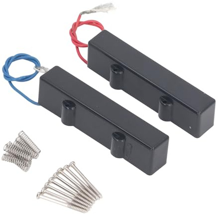 Micro Basse électrique 5 Cordes Humbucker Neck Bridge Micro Basse électrique 5 Cordes Conception Magnétique en Céramique Installation Facile avec 8 Vis et 8 Ressorts pour