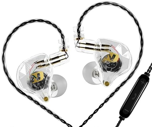 CCA ND NX2 in Ear Monitorm, HiFi IEM Earphones, Deep Bass Sound in Ear Headphones, Clear Sound Gaming Earbuds with Detachable Cable