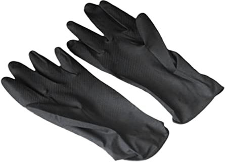 Baluue 10stücke Pack Wiederverwendbare Latex Handschuhe Für Friseur Labor Schwarze Haarfärbemittel Handschuhe Mittlere