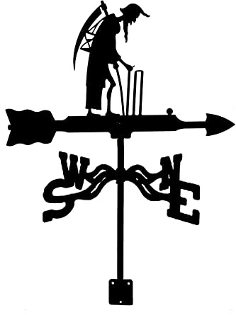LYDSB Father Time Weathervane, Garden Stake Weather Vane Professional Measuring Tool Garden Yard Roof Mount Easy Use, with Anti-Rust Coating, for Outdoor Farm Yard