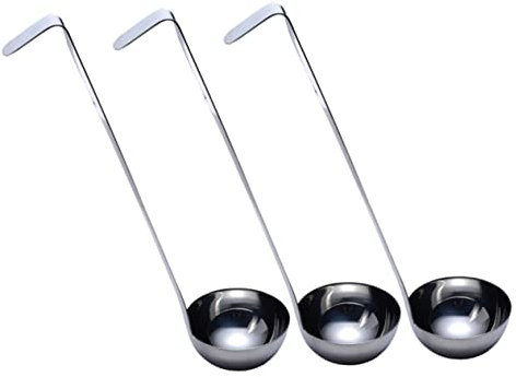 MAGICLULU Cucharas De Acero Inoxidable Cucharón Para Sopa Mango Largo Fácil De Limpiar Antiadherente
