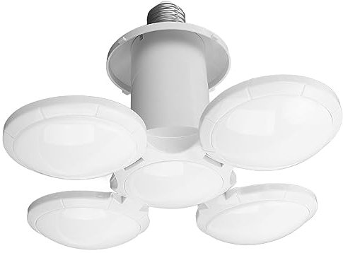 TOPINCN Bulbo di Tipo Calcio Pieghevole per Calcio a LED per Lampada E26 Pieghevole Compatta E27 6500k Luminosa per Lampadina E26 per Lampada per Risparmio a LED per Lampada per