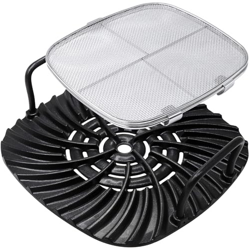 AG301 Replacement Parts, Grill Plate Grate & Stainless Steel Splatter Shield For Ninja Foodi 5-in-1 Grill Parts, Ninja AG301, AG400, AG300, IG350Q, IG301A, AG301C, AG302, LG450CO, AG300C, IG302Q.