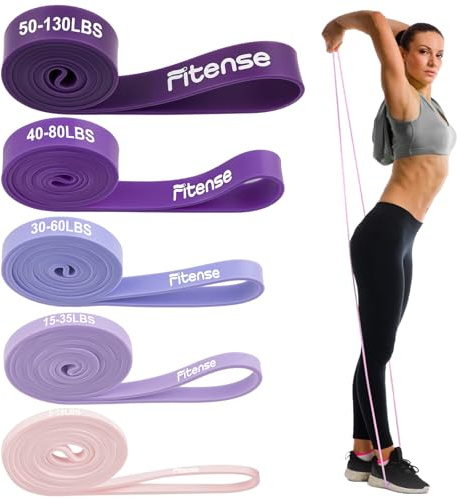 Fitense Resistance Bands, Widerstandsbänder Set, Widerstandsband Fitnessbänder mit Türanker, Fitnessband Set Trainingsbänder für Yoga, Pilates, Training, Physiotherapie, Klimmzughilfe, Krafttraining