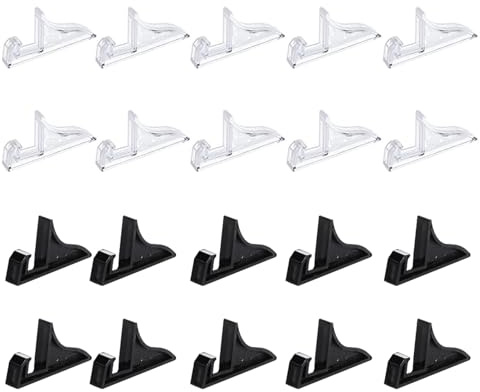 ZelongChen Stabile Kunststoff-Staffelei-Ständer, langlebig, Tischkartenhalter, Display, leichter Kunststoff-Bilderrahmen, Display für Hochzeiten, Heimdekoration, 20 Stück