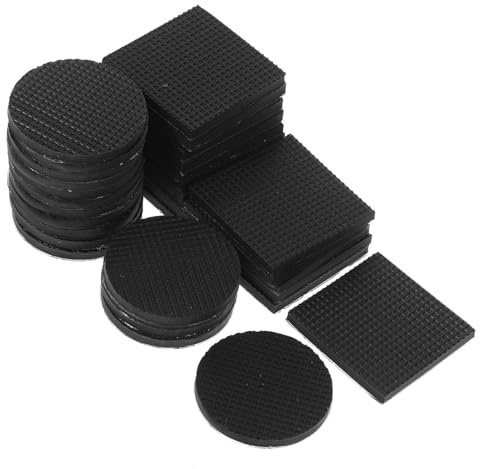 BAZEITFLOW 32 pezzi Proteggi Gambe Mobili Gommini Sedia e Quadrati in Silicone Antiscivolo Autoadesivi per e Sedie Feltrini Resistenti per Pavimenti Laminati e Mobili Pesanti per e Scuola