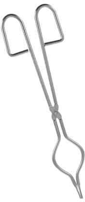 AUTSUPPL Pinza Facile da Usare Acciaio Inossidabile per e in Crogiolo Argento Resistente Morsetto Antiruggine Laboratorio e Scuola