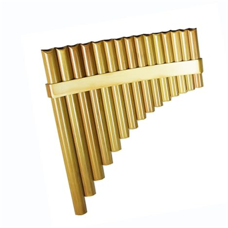 Panflöte Für Erwachsene 15 Rohr Professionelle Pan Flöte Lehre Gewidmet Erwachsene Leistung Instrument(15 G Left)